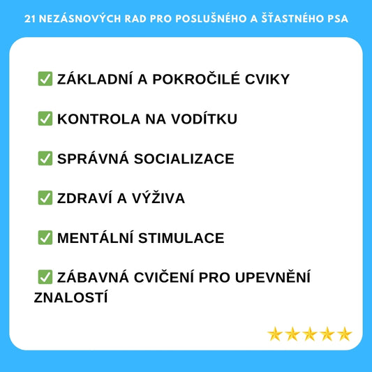 Nejprodávanější příručka pro zlepšení poslušnosti vašeho psa za pouhých 21 dní + 4 BONUSY ZDARMA