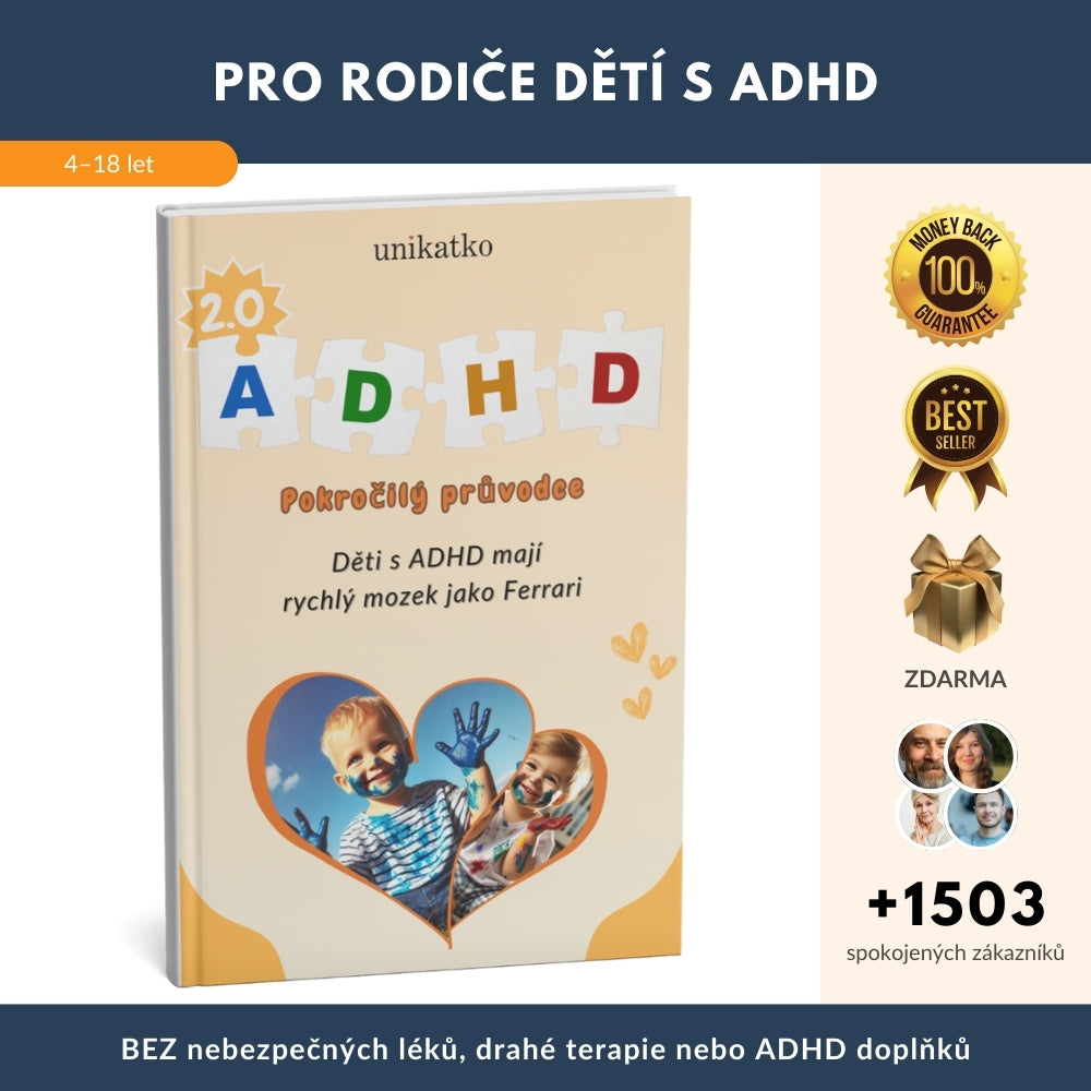 Nejprodávanější průvodce pro rodiče odhaluje REVOLUČNÍ přístup, který pomáhá dětem s ADHD být klidnějšími a soustředěnějšími + 6 BONUSŮ