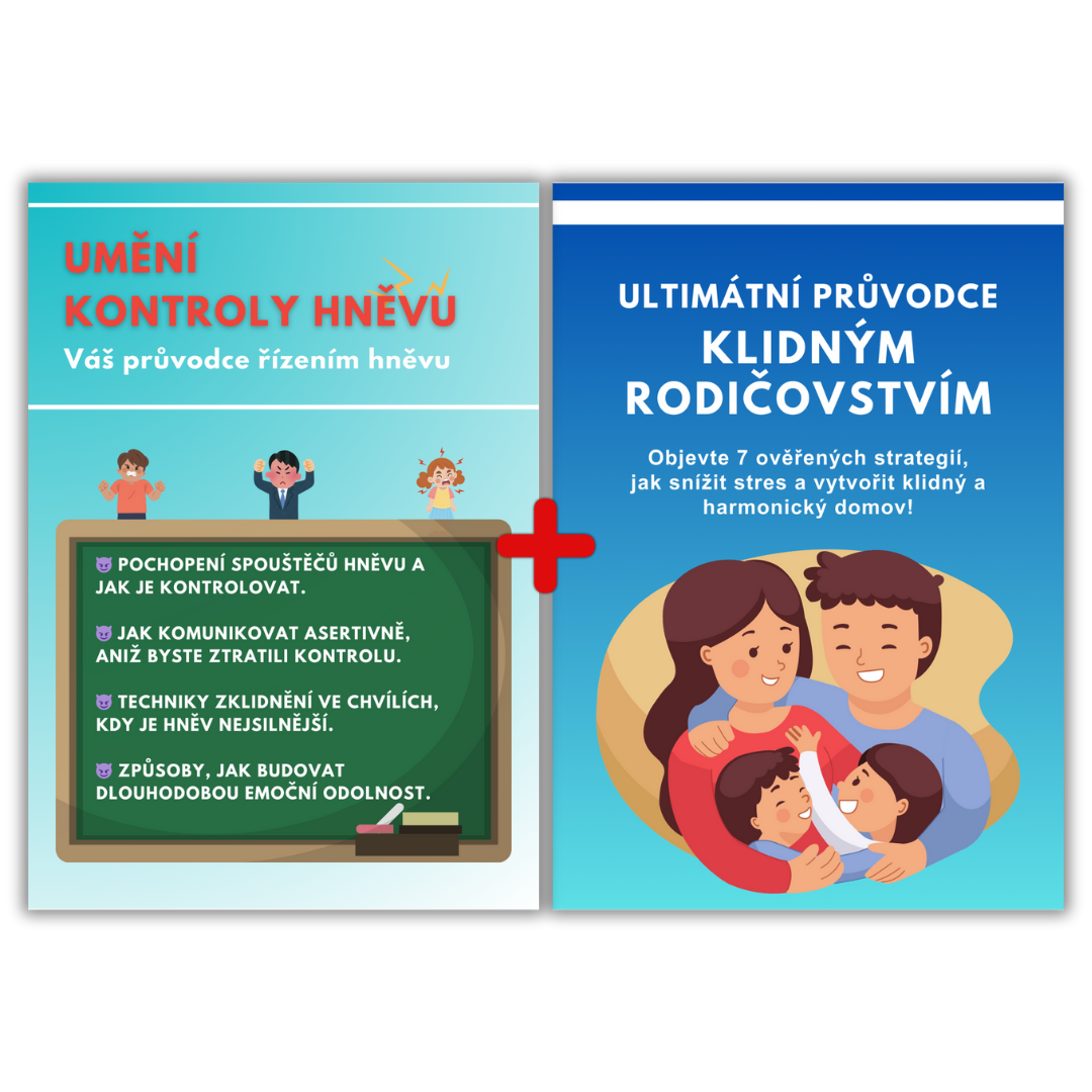 🟡 DVA ZA CENU JEDNOHO – Nejprodávanější PREMIUM e-balíček: Klidné rodičovství + Umění zvládání hněvu (PDF)